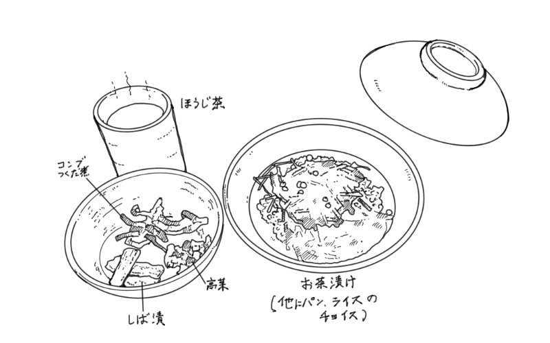 お茶漬けのスケッチ