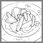 2025年5月13日ラサンテの料理スケッチ