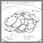2025年6月17日リストランテ迫の料理スケッチ