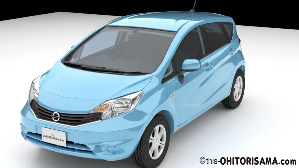 2012年式日産ノート3DCG画像作例1