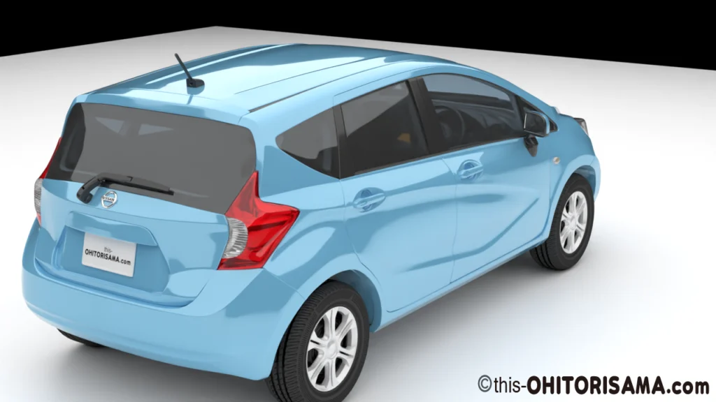 2012年式日産ノート3DCG画像作例2