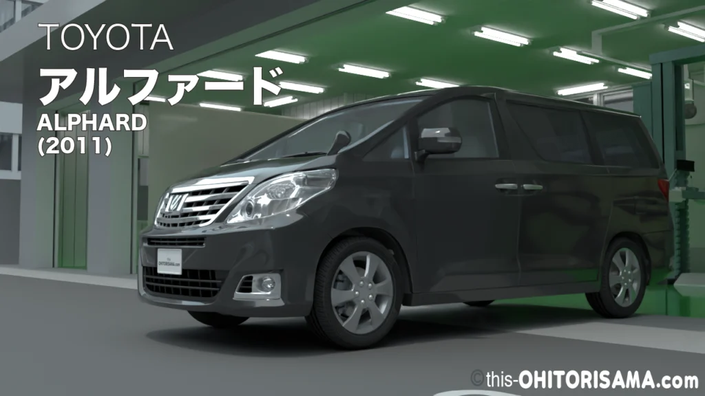 2011年式アルファード3DCG画像トップ