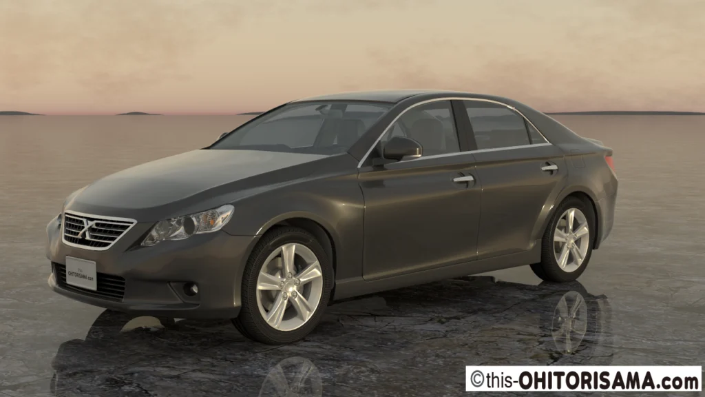 2009年式マークX3DCG画像作例1
