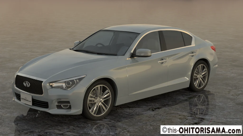 2014年式日産スカイライン3DCG画像作例1