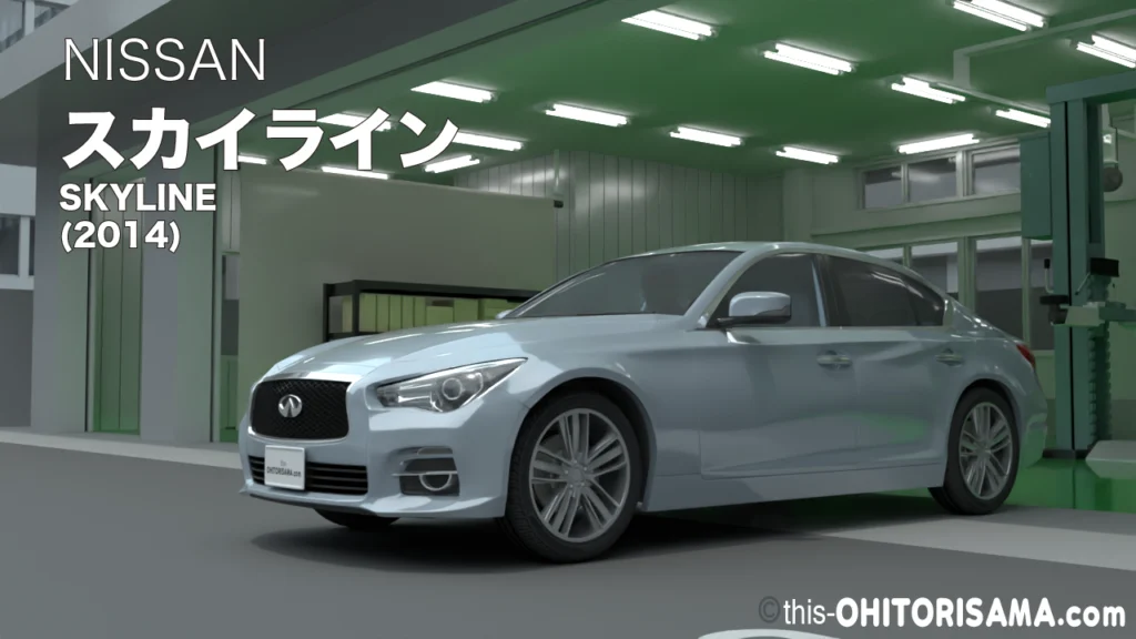 2014年式日産スカイライン3DCG画像トップ