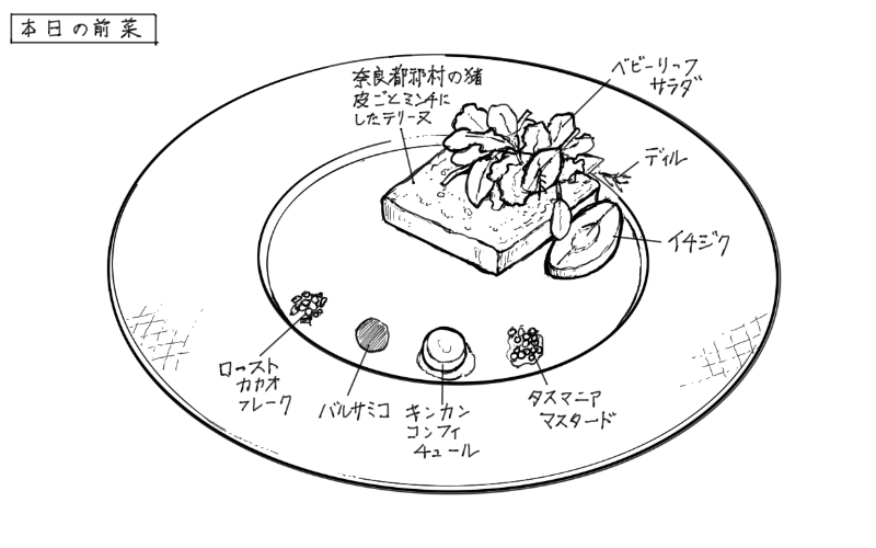 猪のテリーヌのスケッチ