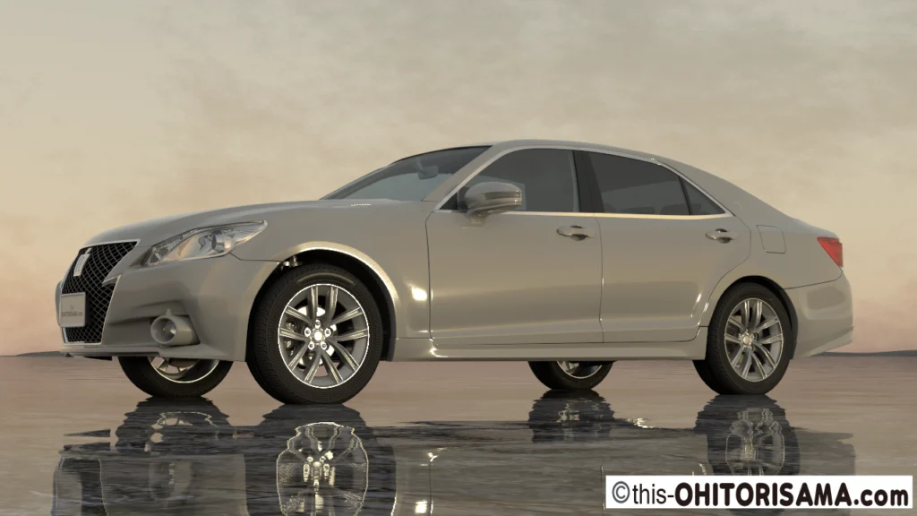 2012年式クラウンアスリート3DCG画像作例1