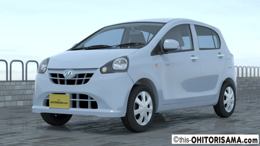 2011年式ダイハツミライース_3DCG画像作例1