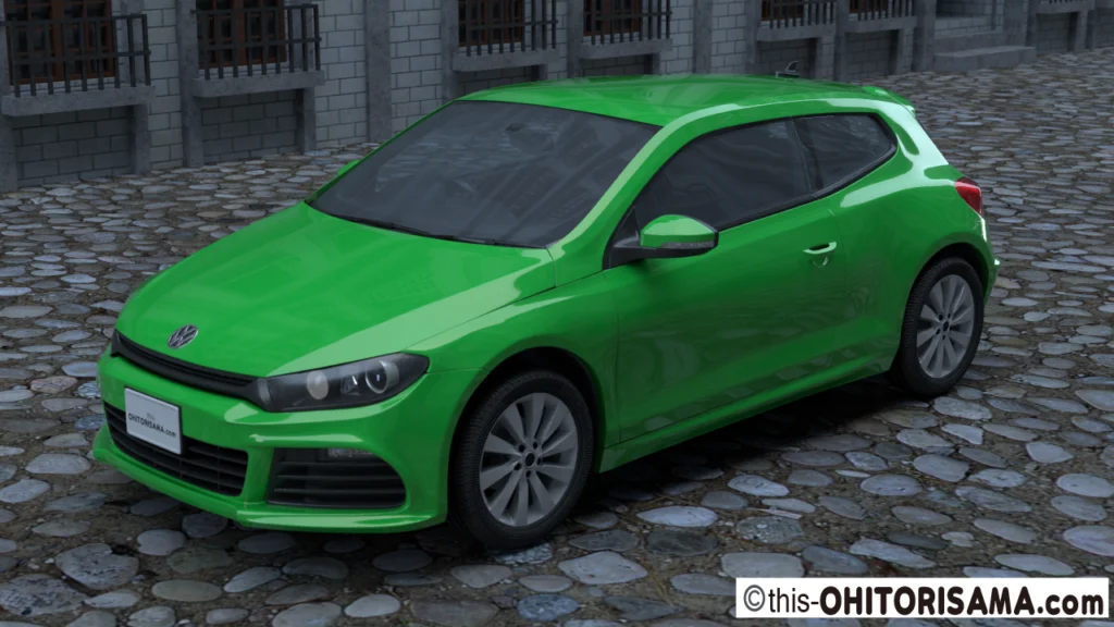 2008年式シロッコ3DCG画像作例1