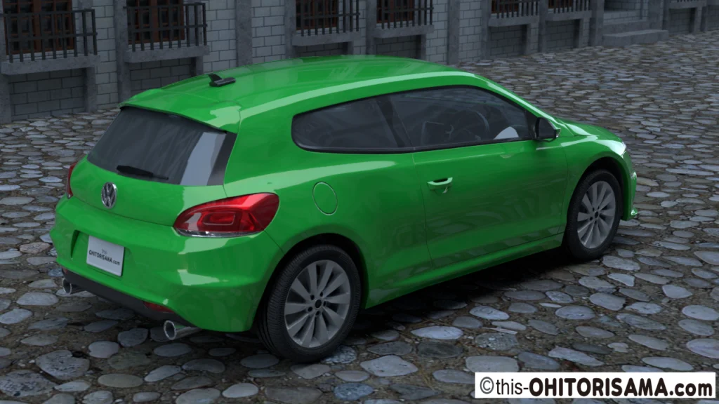 2008年式シロッコ3DCG画像作例2