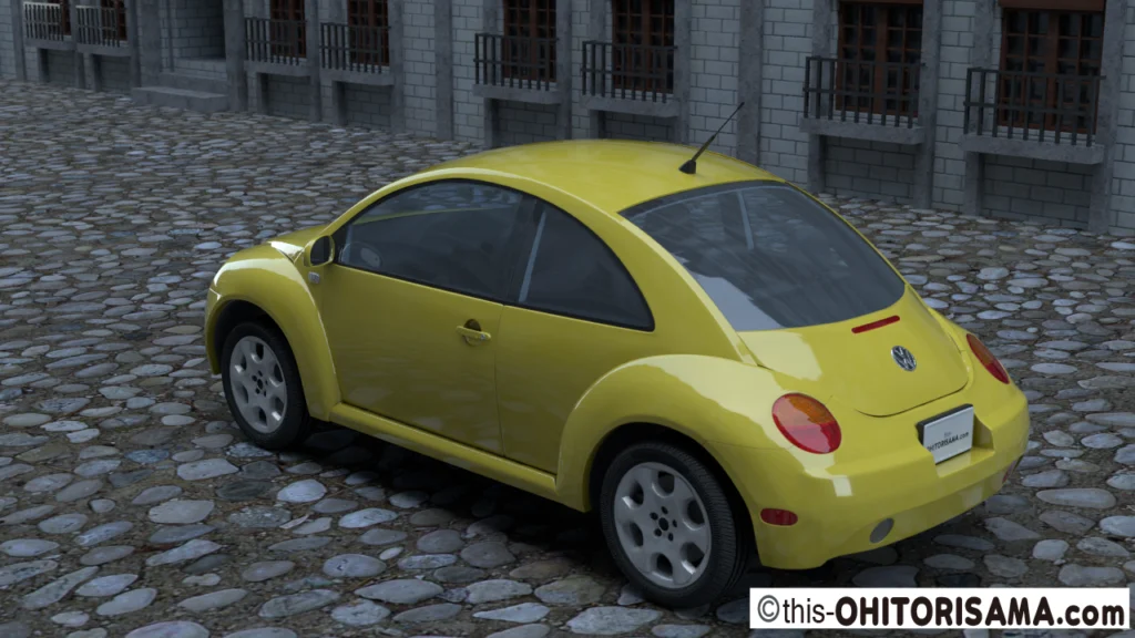 2002年式ニュービートル3DCG画像作例1