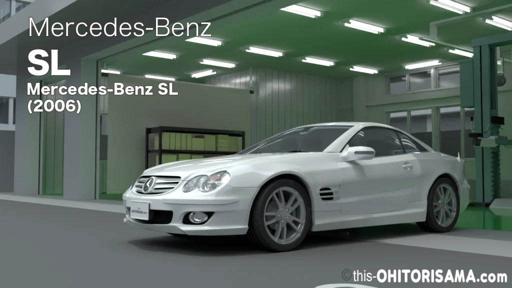 2006年式メルセデスベンツSL3DCG画像トップ