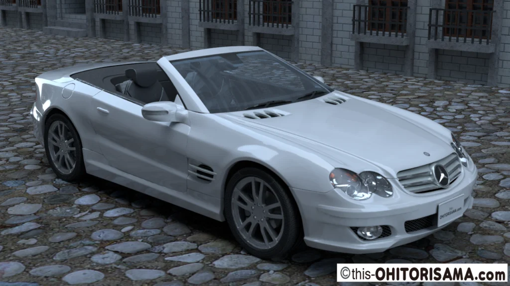 2006年式メルセデスベンツSL3DCG画像作例1