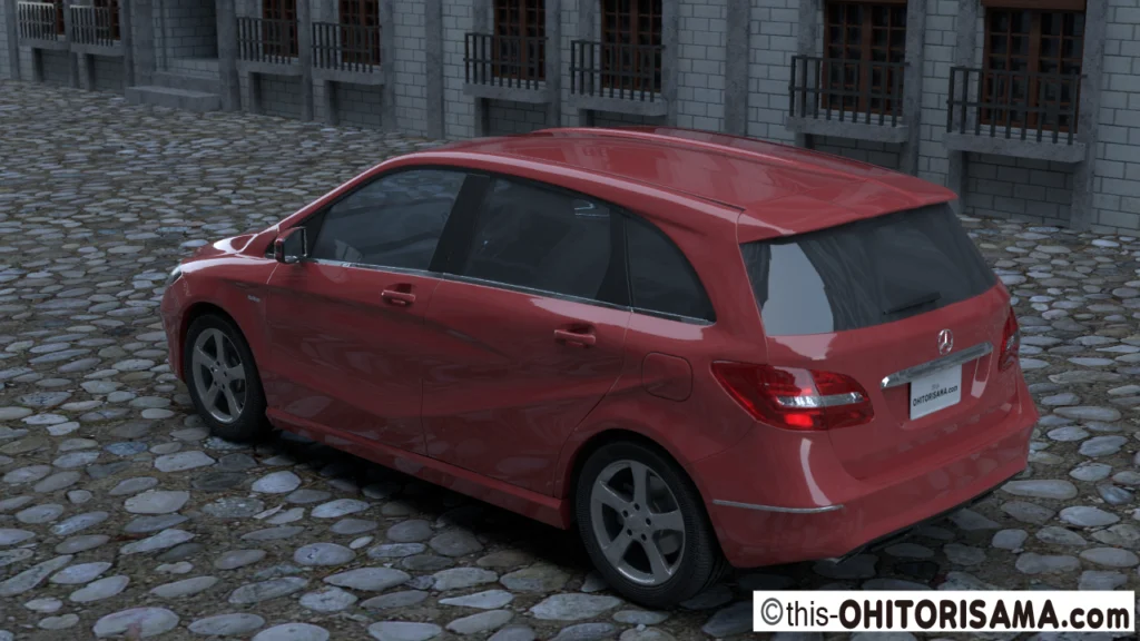 2012年式メルセデスベンツBクラス3DCG画像作例2