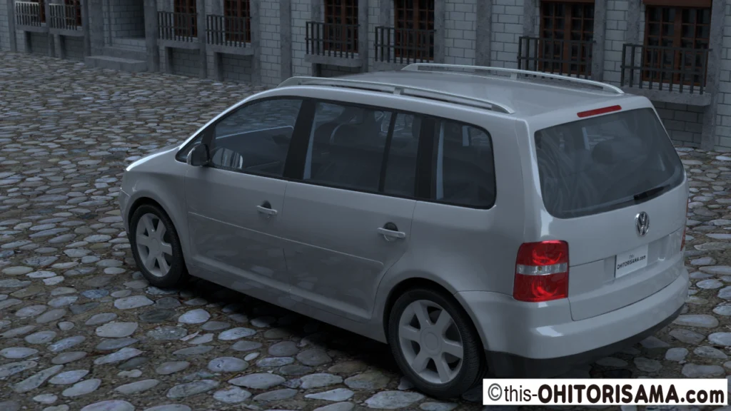 2004年式ゴルフトゥーラン3DCG画像作例2