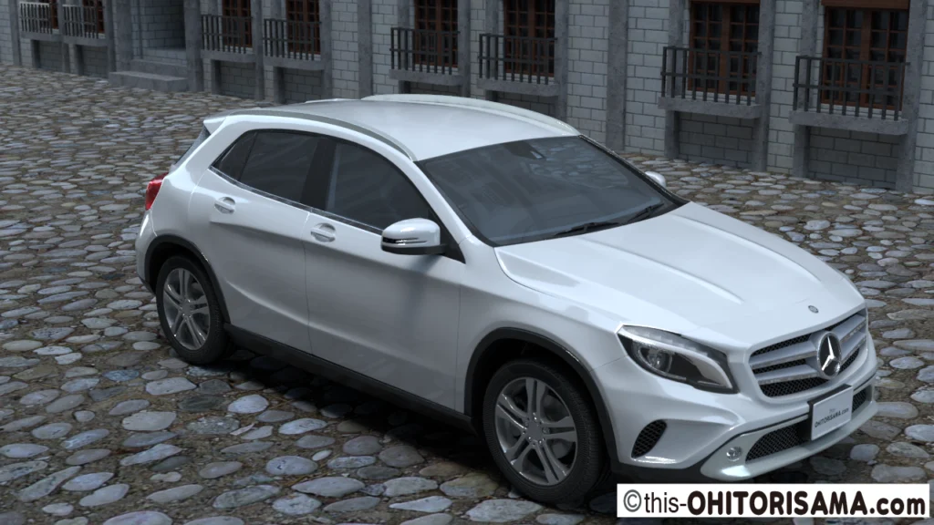 2014年式メルセデスベンツGLA 3DCG画像作例1