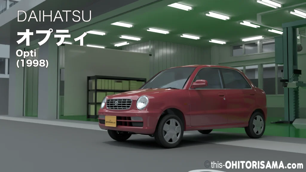 1998年式ダイハツオプティ_3DCGトップ