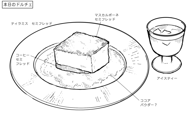 ティラミスセミフレッドのスケッチ