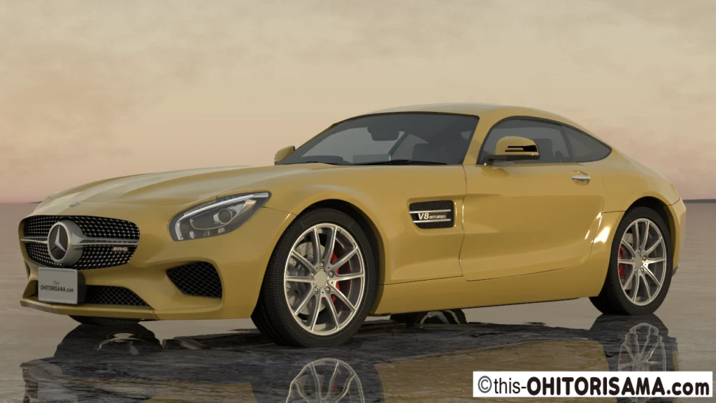 2015年式メルセデスAMG GT 3DCG画像作例1