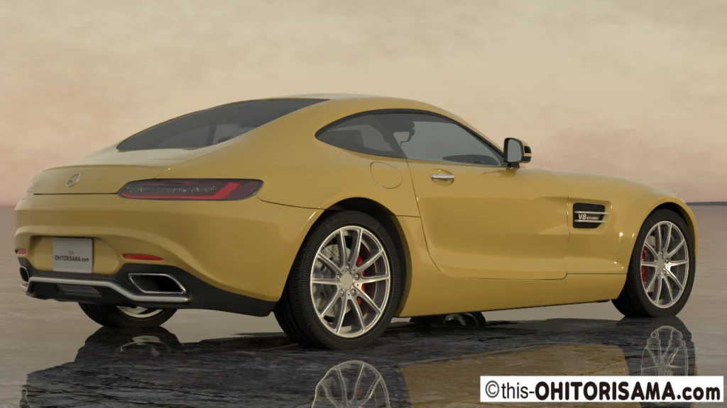 2015年式メルセデスAMG GT 3DCG画像作例2