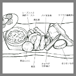 2026年10月18日花さかの料理スケッチ